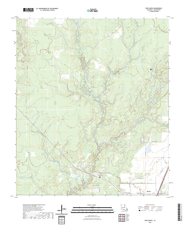 Pine Chapel, LA — USGS 7.5-minute topo (2024)
