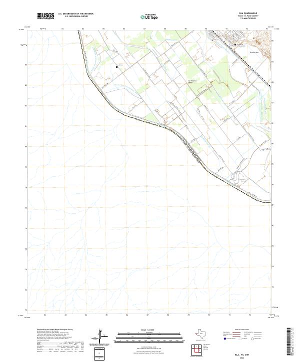 Isla, TX,CHH, US — USGS 7.5-minute topo (2022)