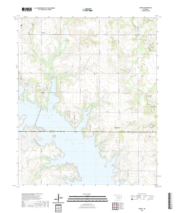 Corum, OK — USGS 7.5-minute topo (2022)