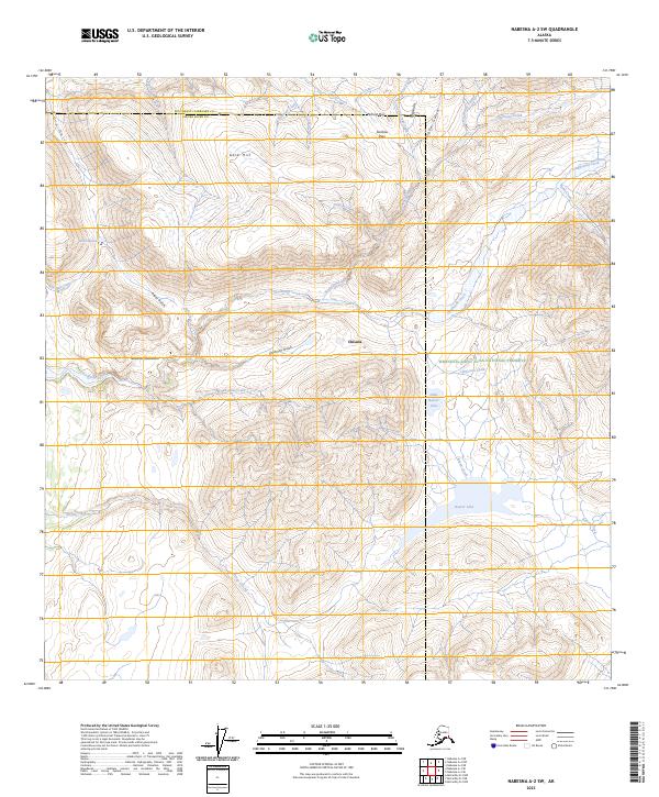 Nabesna A-2 SW, AK — USGS 7.5-minute topo (2023)
