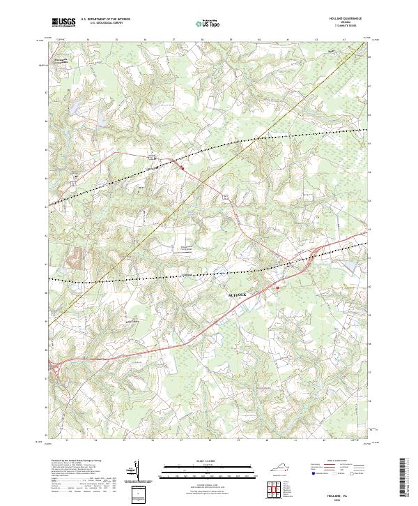 Holland, VA — USGS 7.5-minute topo (2022)