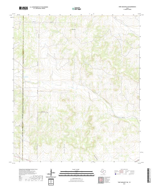 Fort McKavett NE, TX — USGS 7.5-minute topo (2022)