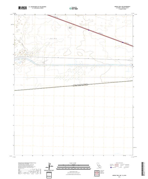 Midway Well NW, CA,BCN, US — USGS 7.5-minute topo (2021)