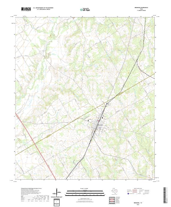 Bremond, TX — USGS 7.5-minute topo (2022)