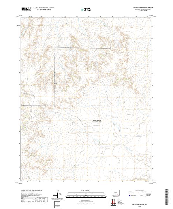 Lockwood Arroyo, CO — USGS 7.5-minute topo (2022)