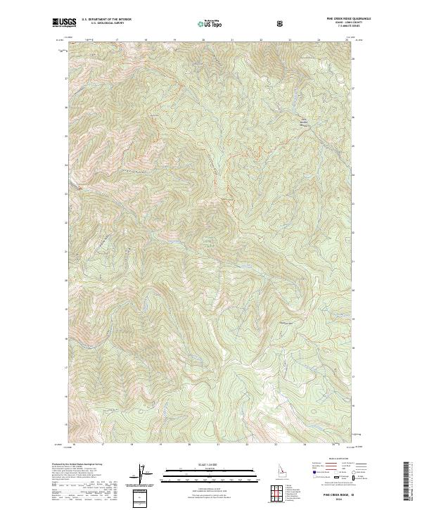 Pine Creek Ridge, ID — USGS 7.5-minute topo (2024)