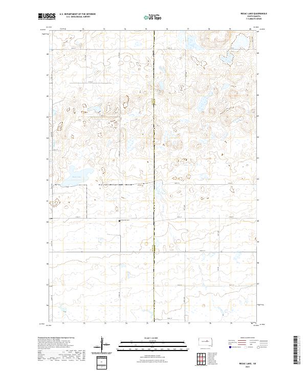 Rezac Lake, SD — USGS 7.5-minute topo (2021)