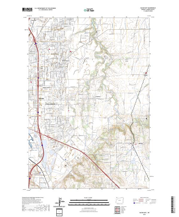 Salem East, OR — USGS 7.5-minute topo (2023)