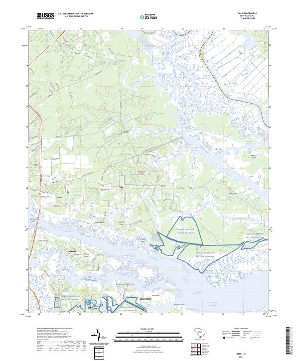 Dale, SC — USGS 7.5-minute topo (2024)