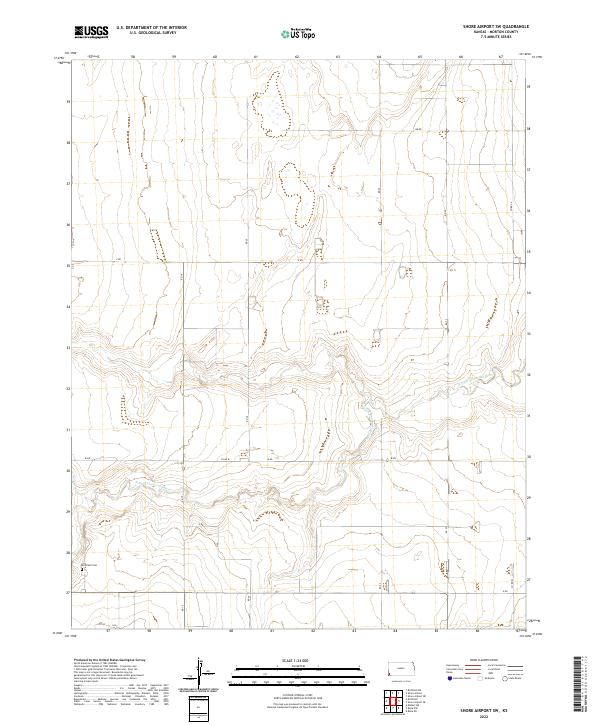 Shore Airport SW, KS — USGS 7.5-minute topo (2022)
