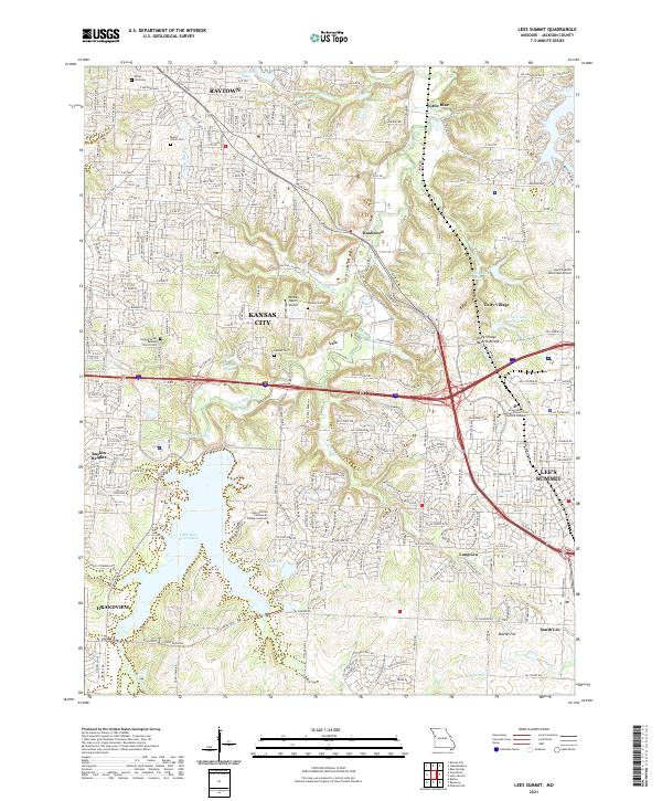 Lees Summit, MO — USGS 7.5-minute topo (2021)