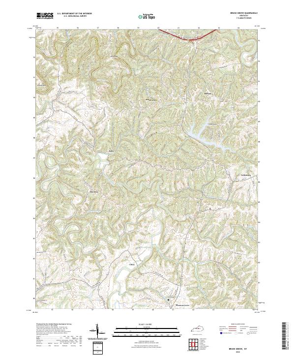Brush Grove, KY — USGS 7.5-minute topo (2022)