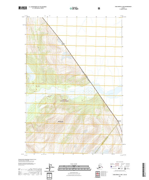 Taku River A-4 NW, AK-BC — USGS 7.5-minute topo (2021)