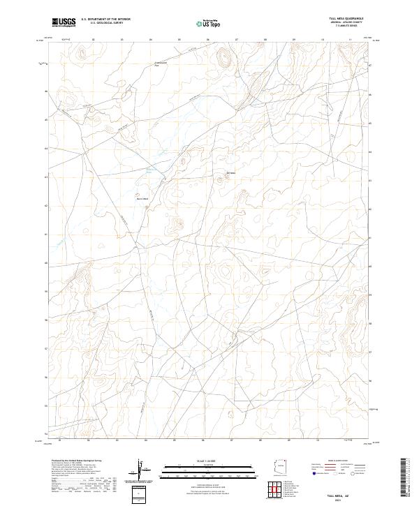 Tall Mesa, AZ — USGS 7.5-minute topo (2021)