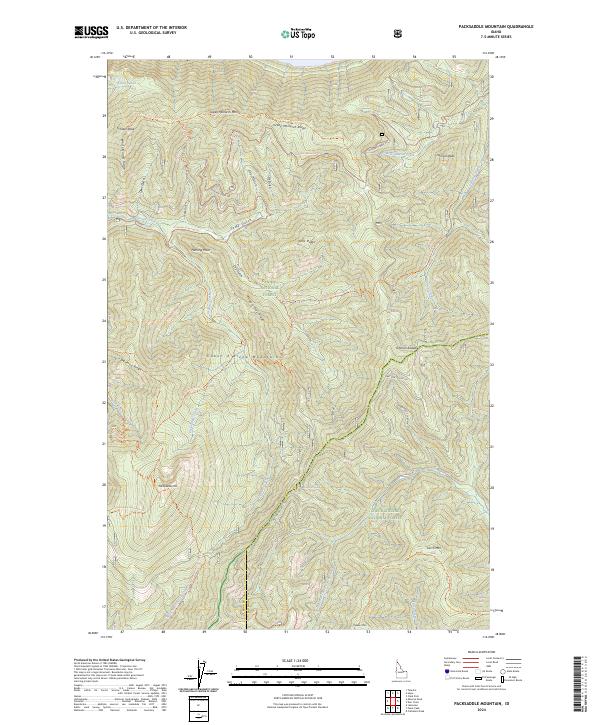 Packsaddle Mountain, ID — USGS 7.5-minute topo (2024)