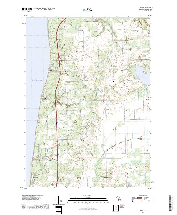 Glenn, MI — USGS 7.5-minute topo (2023)