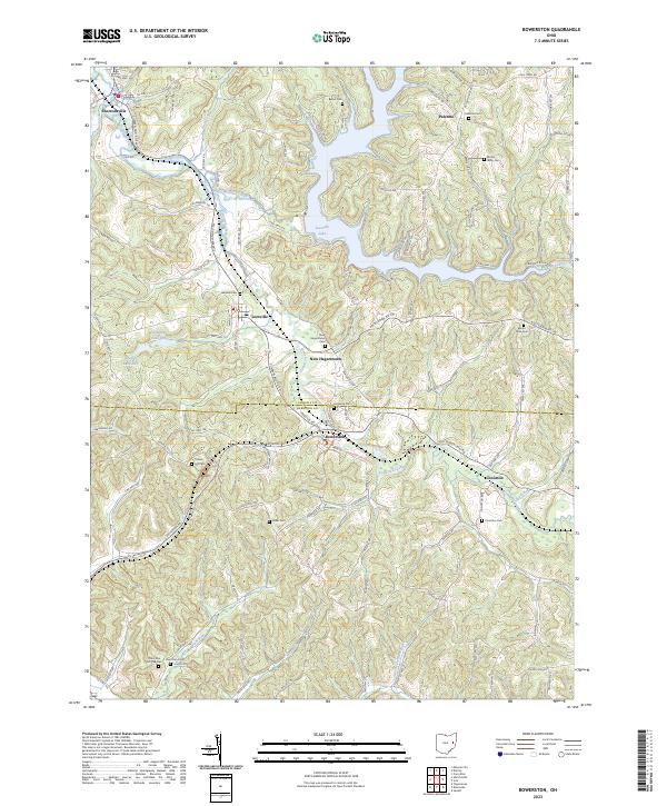 Bowerston, OH — USGS 7.5-minute topo (2023)