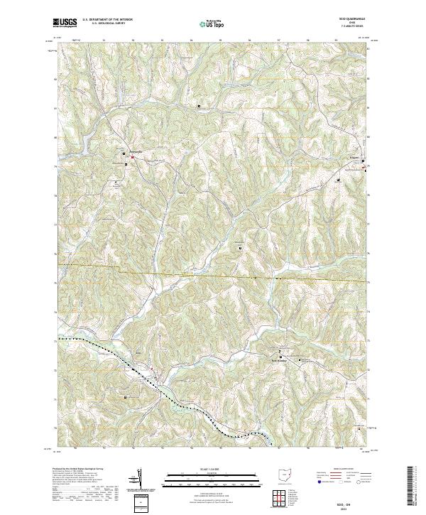 Scio, OH — USGS 7.5-minute topo (2023)