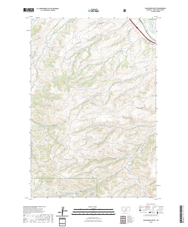 Packsaddle Butte, MT — USGS 7.5-minute topo (2024)