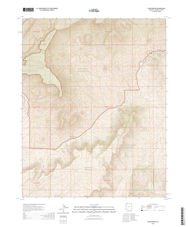 Cane Springs, AZ — USGS 7.5-minute topo (2026)