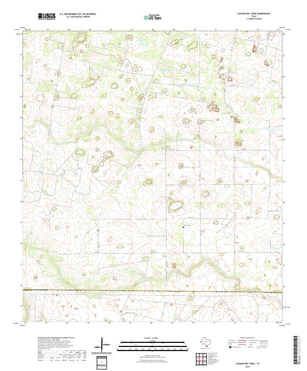Laguna Del Toro, TX — USGS 7.5-minute topo (2022)