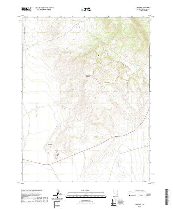 Cape Horn, NV — USGS 7.5-minute topo (2021)
