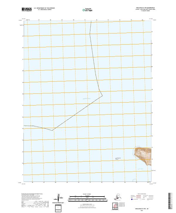 Unalaska B-4 SW, AK — USGS 7.5-minute topo (2021)