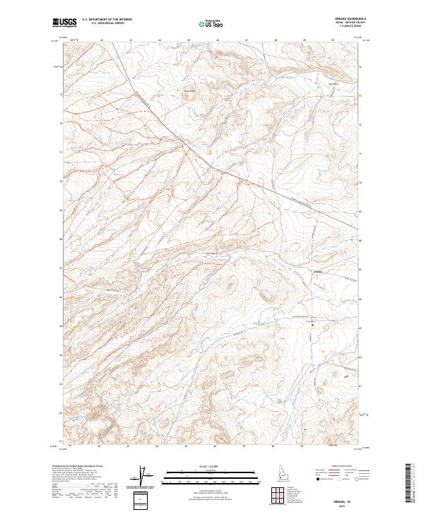 Oreana, ID — USGS 7.5-minute topo (2023)