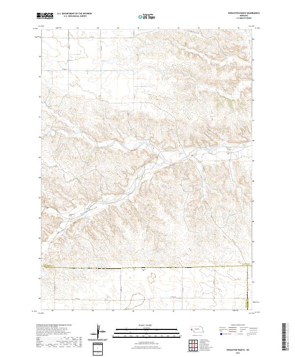 Singleton Ranch, NE — USGS 7.5-minute topo (2021)
