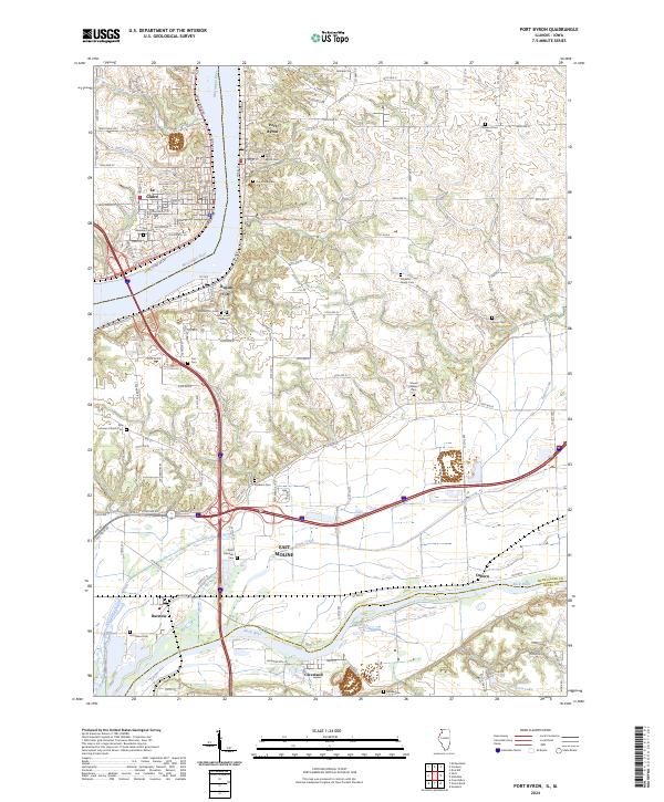 Port Byron, IL-IA — USGS 7.5-minute topo (2024)