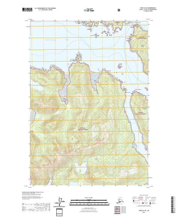 Sitka B-6 SE, AK — USGS 7.5-minute topo (2021)