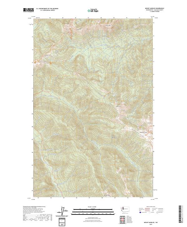 Mount Angeles, WA — USGS 7.5-minute topo (2023)