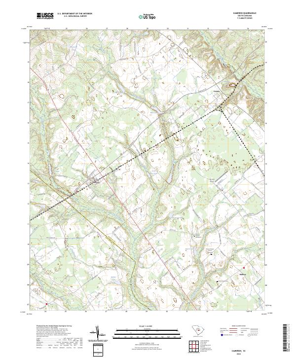 Cameron, SC — USGS 7.5-minute topo (2024)