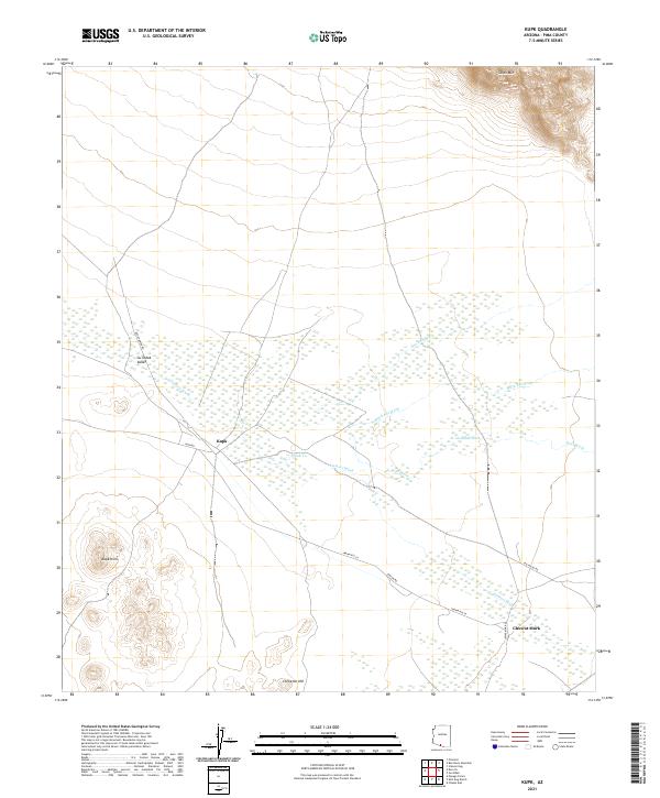 Kupk, AZ — USGS 7.5-minute topo (2021)