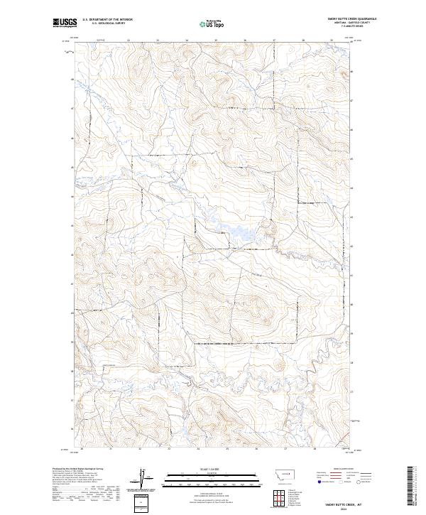 Smoky Butte Creek, MT — USGS 7.5-minute topo (2024)