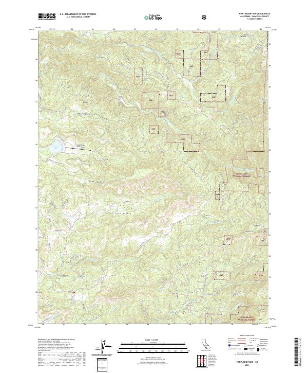 Fort Mountain, CA — USGS 7.5-minute topo (2021)