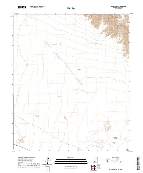 Paradise Canyon, AZ,SON, US — USGS 7.5-minute topo (2021)