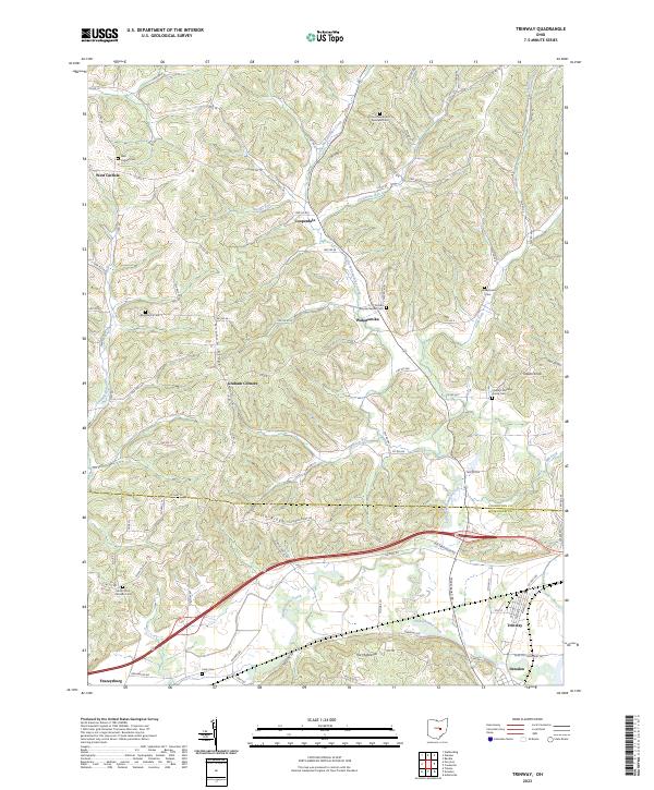 Trinway, OH — USGS 7.5-minute topo (2023)