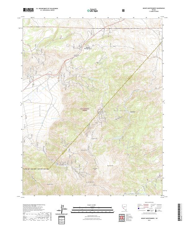 Mount Montgomery, NV — USGS 7.5-minute topo (2021)