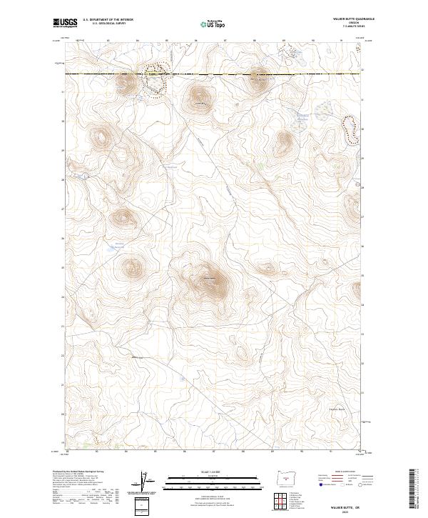 Walker Butte, OR — USGS 7.5-minute topo (2023)
