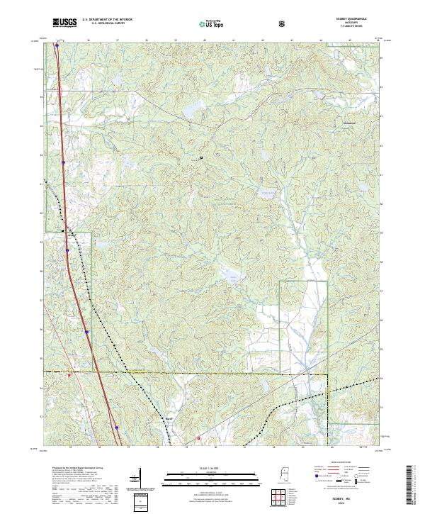 Scobey, MS — USGS 7.5-minute topo (2024)