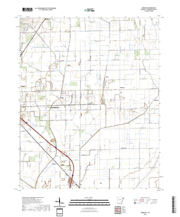 Needham, AR — USGS 7.5-minute topo (2024)