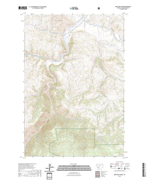 Bear Trap Creek, MT — USGS 7.5-minute topo (2024)