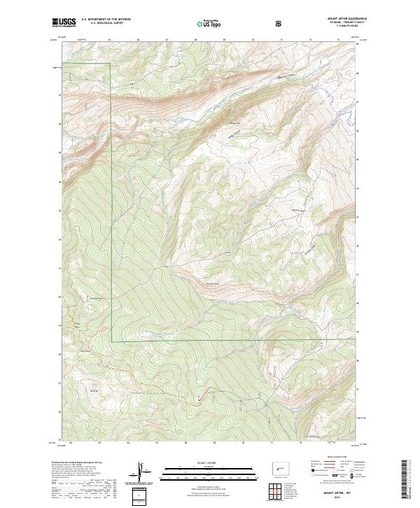 Mount Arter, WY — USGS 7.5-minute topo (2023)