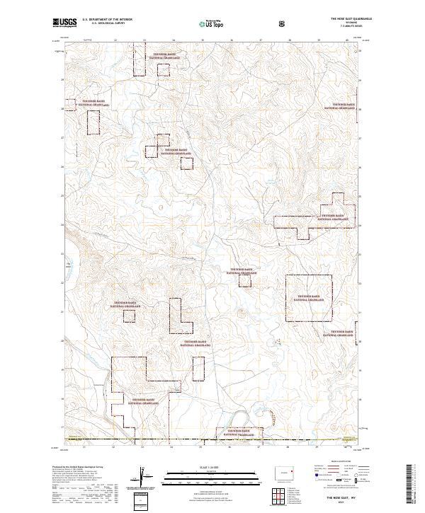 The Nose East, WY — USGS 7.5-minute topo (2021)