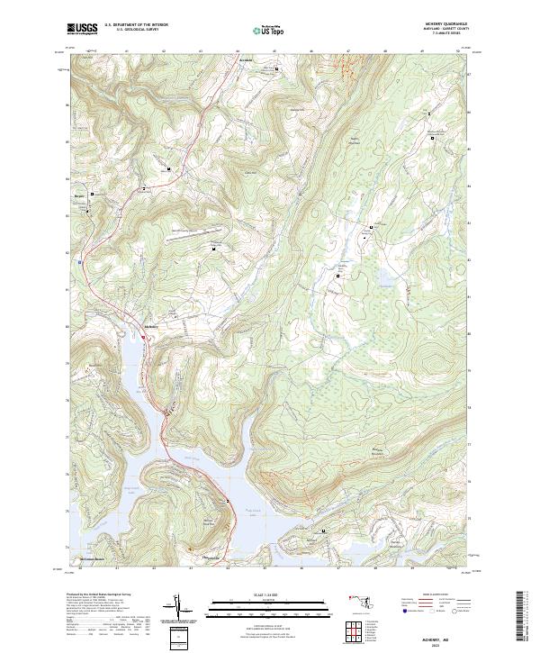 McHenry, MD — USGS 7.5-minute topo (2023)