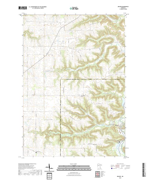 Beaver, MN — USGS 7.5-minute topo (2022)