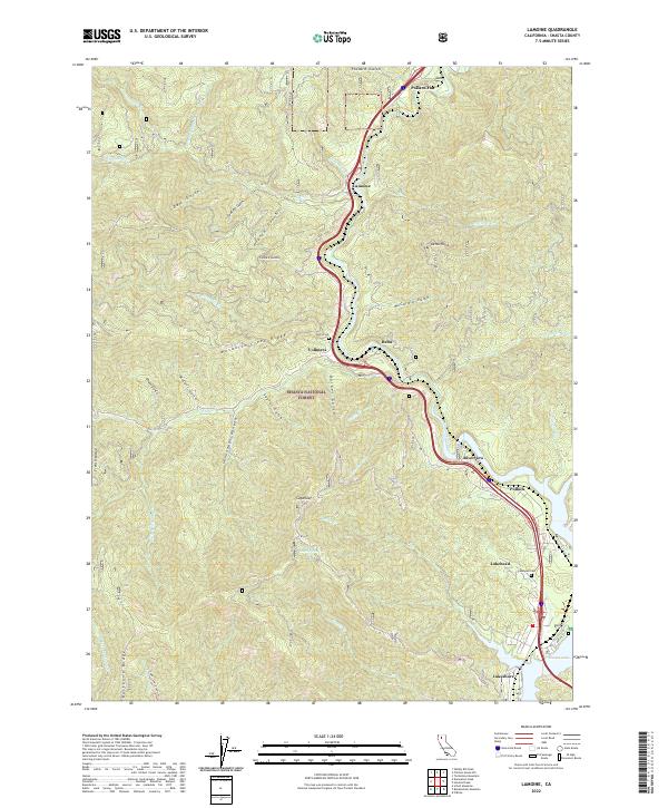 Lamoine, CA — USGS 7.5-minute topo (2022)