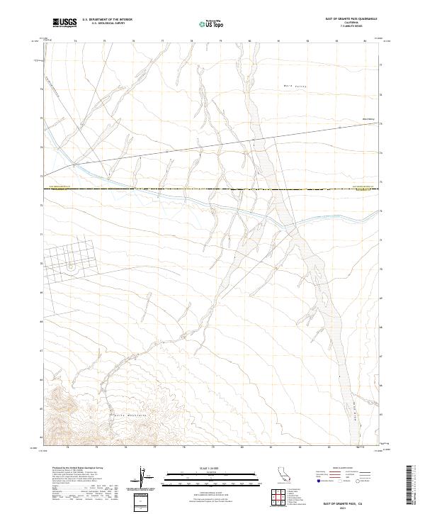 East of Granite Pass, CA — USGS 7.5-minute topo (2021)