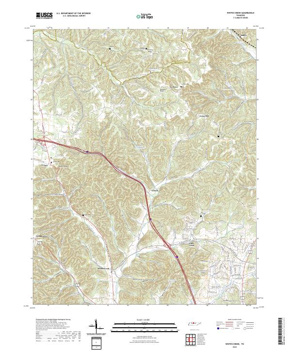 Whites Creek, TN — USGS 7.5-minute topo (2022)